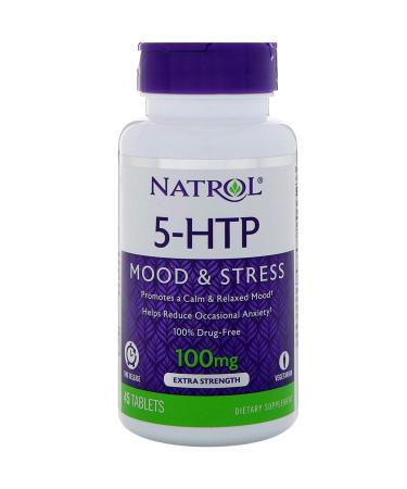 Natrol 5-HTP Time Release Extra Strength 100 mg 45 Tablets