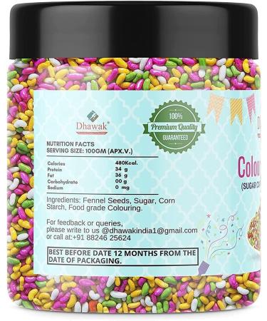 AOZA Dhawak Colourful Sugar Coated SAUNF| Colorful Fennel Seed - 400 GMS. Mouth Freshener| Jar Pack| - Buy Online on SooperMarket.com