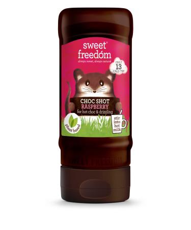 Sweet Freedom - CHOC SHOT Raspberry for Hot Chocolate & Drizzling - Only 13 Calories Per Teaspoon - For Milk Shakes Desserts Pancakes - Healthy Baking - Vegan & Plant Based - 320g Pack of 1
