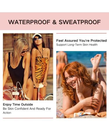 Face Sun Cream SPF 50 Moisturiser Face Sunscreen Invisible Fluid Suncream PA +++ Highly Water & Sweat Resistant Long Lasting UVA & UVB Protection For Up To 12.5 H Sunscreen For Acne Prone Skin - Buy Online on SooperMarket.com