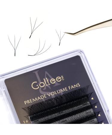 W-shaped Eyelash Extension 3D Premade Fans D Curl 0.07 8-14mm Mixed Tray Volume Lashes Extensions Hybrid Lashes Premade Fanning Eyelash Extensions (3D 12row 0.07-D MIX 8-14mm) 3D-12row D Curl 0.07 MIX 8-14mm