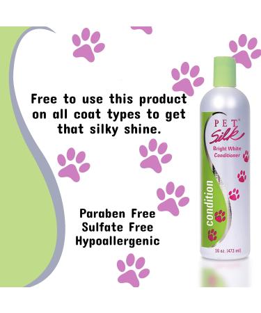 Buy Pet Silk Bright White Pet Conditioner 472 ml - Best International Shipping for Your Pet's Grooming Needs - Buy Online on SooperMarket.com