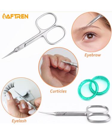 Cuticle Scissors Curved Multipurpose Little Beauty Nail Scissors Manicure Pedicure Eyebrows Eyelash Nose Beard Mustache Hair Trimming Grooming Shears for Men Women (Silver 4.5 Inch) 4.5 Inch Silver - Buy Online on SooperMarket.com