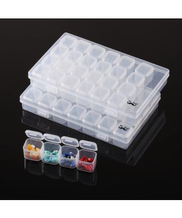 Mr. Pen- Diamond Painting Storage Containers, 28 Grids, 2 Pack, Bead Storage Containers with 160pcs Label Stickers, Diamond Art Storage Containers, Bead Box, Diamond Painting Organizer