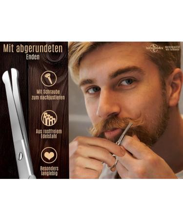 Rounded Beard Scissors - 9cm Stainless Steel Hair & Mustache Scissors for Precision Cutting - Buy Online on SooperMarket.com