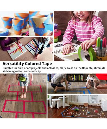 CHIYUNS Colored Masking Tape Rolls  2 inch Wide Total 240 ft Long  Craft Tape Color Painters Tape Colorful Art Tape Rainbow Labeling Tapes Marking Tape for Kids Crafts Moving Classroom  8 Colors 2 inch Wide x 10 Yards Long x 8 Rolls 8 Colors - Buy Online on SooperMarket.com