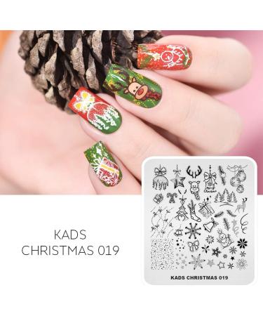 Alexnailart Nail Stamping Plate Christmas Halloween (CHRISTMAS 019) - Manicure Templates for Festive Nail Art - Buy Online on SooperMarket.com