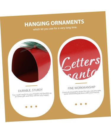 Alipis 1pc Decorative Hanging Decor Ornament Festival Home Tree Decoration Pendant Nice Iron Mail Xmas Red 9X9CM - Buy Online on SooperMarket.com