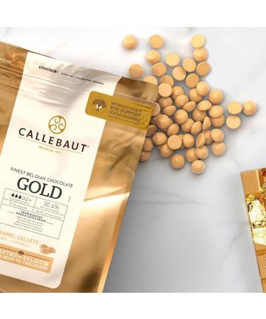Callebaut | Gold 30.4% Finest Belgian Caramel Chocolate Couverture Callets | 1x2.5kg - Buy Online on SooperMarket.com