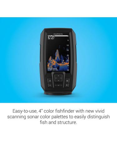 Garmin Striker Vivid 4cv Fishfinder with Color Sonar Transducer - 4 Inch Easy-to-Use Device with Vivid Scanning Sonar Color Palettes - Buy Online on SooperMarket.com