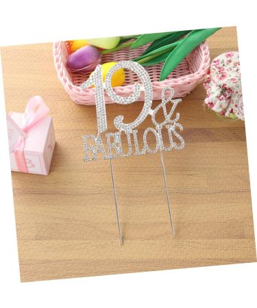 ibasenice 3pcs 19 60 Cupcake Toppers Cocktail Picks Birthday Cupcake Picks Birthday Cake Pick Cupcake Toothpick Dessert Toppers Crystal Birthday Appetizer Picks Big Crown Bride Cute - Buy Online on SooperMarket.com