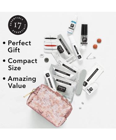 Pinch Provisions Minimergency Kit For Her - 17 Essential Items in Compact Rose Gold Pouch - Perfect Gift for Parties and Birthdays - Buy Online on SooperMarket.com