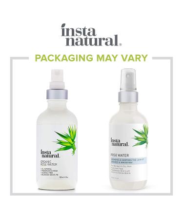 InstaNatural Organic Rose Water 4 fl oz - Alcohol-Free & Natural Skincare - Buy Online on SooperMarket.com