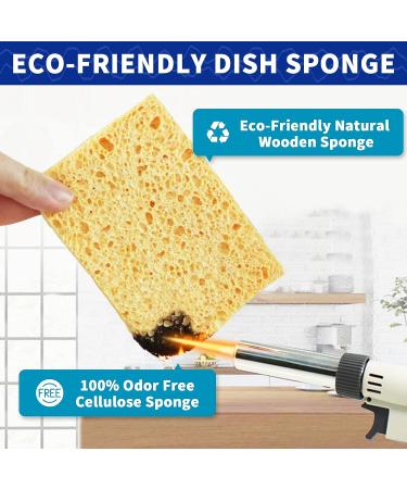 CELOX Large Eco-Friendly Cellulose Kitchen Sponges - 24 Pack Super Absorbent Cleaning Sponges for Dishes - DIY Kids Sponges in Pink-yellow (4.5 x 2.8 x 0.6) - Buy Online on SooperMarket.com