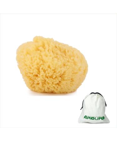 AROURA Natural Sea Wool Sponge | Shower & Bath Sponge | Natural Loofah | Sea Sponge for Body Care | Sea Sponge for Facial Cleansing & Body Washing | Natural Sponge Size 3 (11-12 CM)