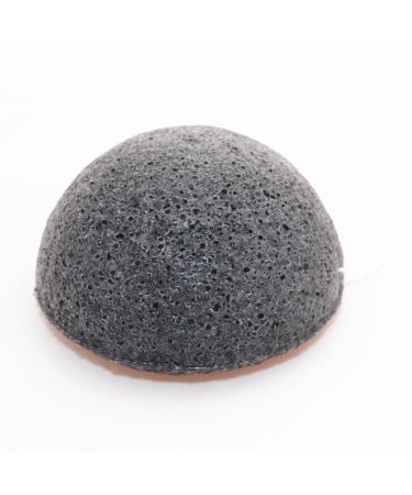 Konjac Facial Sponge Set - 100% Natural Exfoliating Scrub for Sensitive Oily & Acne-Prone Skin - Includes 2 Charcoal Sponges - Buy Online on SooperMarket.com