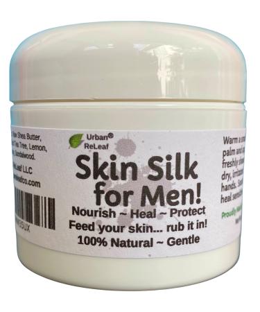 Urban ReLeaf Skin Silk for Men! Heal Dry Irritated Skin & Overworked Hands. Soothe Shaved Faces Necks Heads! 100% Natural Vegan. Man Dad Fathers Gift