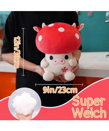 YamePuia Mushroom Cow Plush Toy - Cuddly Soft Animal Pillow for Kids | Ideal Gift for Birthdays & Christmas (30cm) - Buy Online on SooperMarket.com