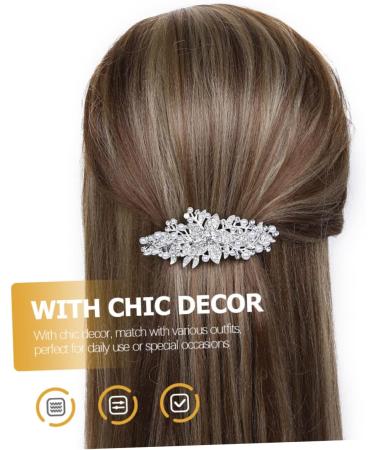 HAPINARY Rhinestone Hair Clip Headwear for Women Flower Hair Clips for Women Rhinestone Flower Hair Clip Girl Headdress Flower Hair Barrette Sparkly Hair Clip Hair Accessory Bride Abs - Buy Online on SooperMarket.com