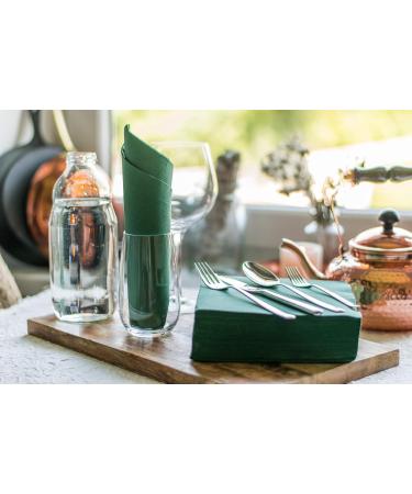 Buy High-Quality Airlaid Napkins 40x40cm - 50-Pack Fabric Look Wedding & Birthday Essentials in Palm Green - 23 Colors Available - Buy Online on SooperMarket.com