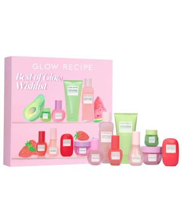 Glow Recipe Best of Glow Wishlist Holiday Kit - Avocado Cleanser & Eye Cream + Watermelon Dew Drops & Pore-Tight Toner + Plum Plump Hyaluronic Cream & Collagen Serum + BHA Serum & Blur Drops (8-Pc)