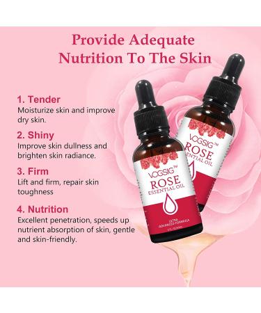 Rose Oil Essential Oil - Moisturizing, Anti-Aging, and Skin Brightening Formula for Aromatherapy and Relaxation - 30ml - Buy Online on SooperMarket.com