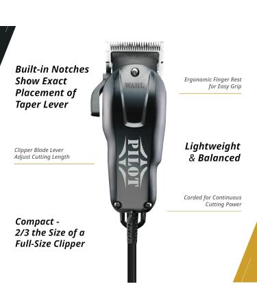 Wahl Professional Pilot Clipper - Compact Design Adjustable Taper Lever High-Speed Motor for Superior Cutting | International Shipping Available - Buy Online on SooperMarket.com