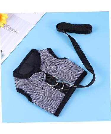 Soft Ferret & Rabbit Cable Dress with Leash - Breathable Pet Vest Guinea Pig Size 1 Black - Buy Online on SooperMarket.com
