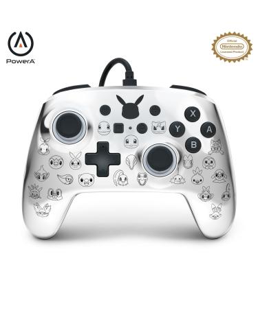 PowerA Enhanced Wired Controller for Nintendo Switch - Pikachu Black & Silver