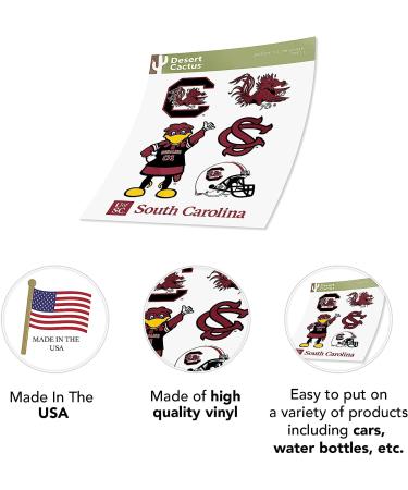 University of South Carolina Sticker Gamecocks USC Cocky Stickers Vinyl Decals Laptop Water Bottle Car Scrapbook T2 (Type 2) - Buy Online on SooperMarket.com