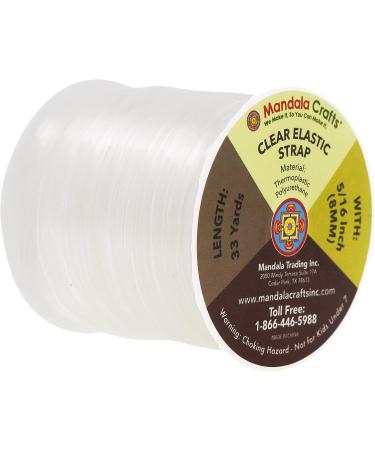 Mandala Crafts 3/8 Inch Clear Elastic Band - 33 Yards | Lightweight & Invisible Elastic for Sewing, Bra, Lingerie, Swimwear Garments - Buy Online on SooperMarket.com