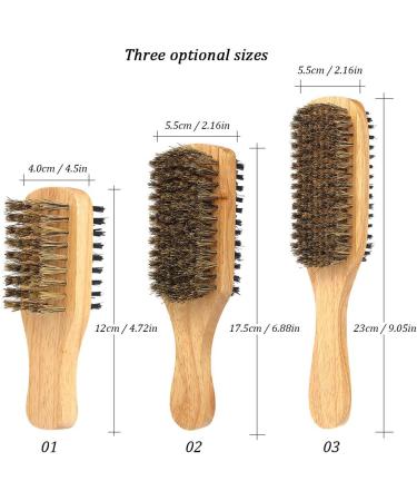Double-Sided Men's Beard Brush with Solid Wood Handle - Facial Hair and Mustache Grooming Comb - Buy Online on SooperMarket.com
