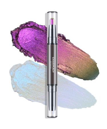 CHARMACY Multichrome 2 in 1 Cream Eyeshadow Stick  Waterproof Eye Brightener Highlighter Stick Makeup  High Pigmented  Smudge-Proof  Vegan & Cruelty-Free (901)