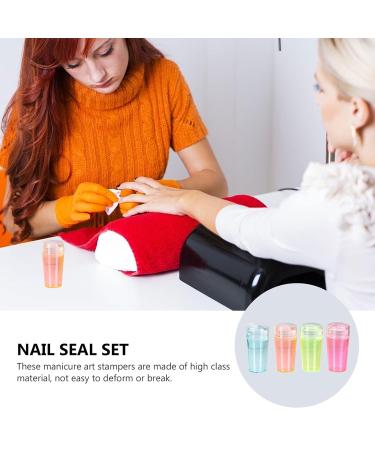 Beaupretty Nail Stamp Pressure Plate Set - 4 Silicone Nail Art Stamps & Tools for Manicure - Glow-in-the-Dark Pebble Gel Accessories - Buy Online on SooperMarket.com
