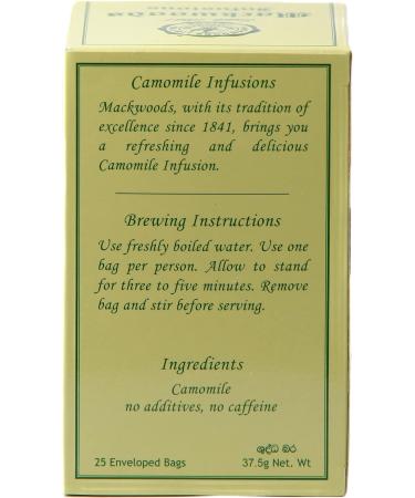 MACKWOODS CAMOMILE HERBAL INFUSION IN 25 ENVELOPED TEA BAGS - Buy Online on SooperMarket.com