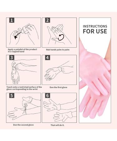 Moisturizing Silicone Gel Spa Socks Set for Dry Cracked Skin - Anti-Slip Heel Socks for Foot & Hand Softening - 2 Pairs - Pink - Buy Online on SooperMarket.com