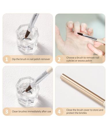 JASSINS Nail Clean Up Brushes - 3PCS Professional Gel Nail Polish Remover Tools for DIY Manicure & Cuticle Cleanup - Buy Online on SooperMarket.com