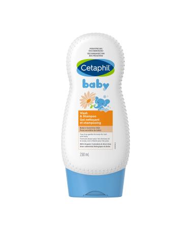 Cetaphil Baby Wash and Shampoo With Organic Calendula - Tear Free - Paraben Colourant and Mineral Oil Free - 230ml 230 ml (Pack of 1) Wash & Shampoo