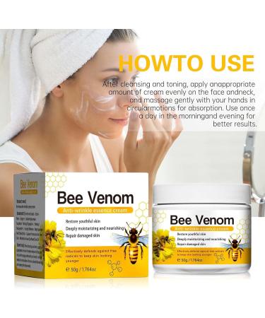 Bee Venom Anti-Wrinkle Cream Bee Venom Cream for Face Anti-Wrinkle Hydrating Moisturising Reduces Fine Lines Lightens The Skin 50g - Buy Online on SooperMarket.com