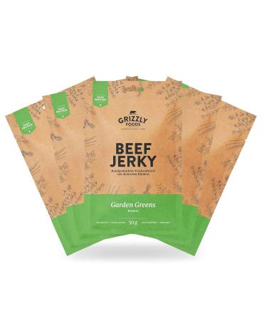 Buy Premium German Beef Jerky Set | Dried Beef Pack of 5 | 250g Garden Greens Flavor | International Shipping - Buy Online on SooperMarket.com