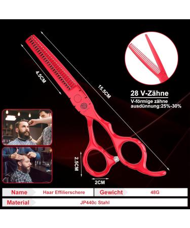 Purple Dragon 5.5 Inch Hairdressing Scissors Set (Red) 5 5" Red - Buy Online on SooperMarket.com