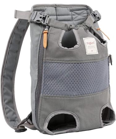 Legs Out Front Pet Dog Carrier Front Chest Backpack Adjustable Hands-Free Backpack Travel Bag for Small Medium Dog Puppy Cat Outdoor Shoulder Strap Padded (Leg Spacing 21 CM x Length 40 CM Grey) Leg Spacing 21 CM x Length 40 CM Grey - Buy Online on SooperMarket.com