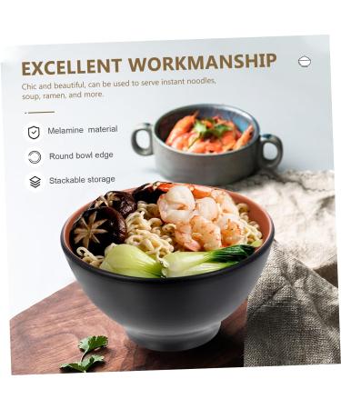Zerodeko 3pcs Anti-Earth Clay Ramen Bowl De Ceramic Snack Bowls Household Rice Bowl Japanese Bowl Miso Soup Bowls Ceramic Soup Bowl Snack Dish Food Container Commercial Round Bowl 12X12X6.3CMx3pcs Blackx3pcs - Buy Online on SooperMarket.com