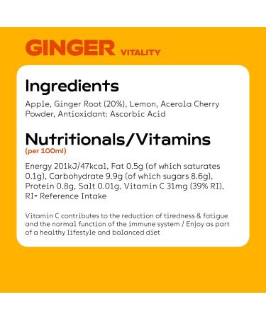 MOJU Health Shots - Vitality Pack (24x60ml) 12x Ginger & 12x Turmeric Shots Immune Support Exercise Recovery No Added Sugar or Sweeteners Vegan Vitality 1 count (Pack of 24) - Buy Online on SooperMarket.com