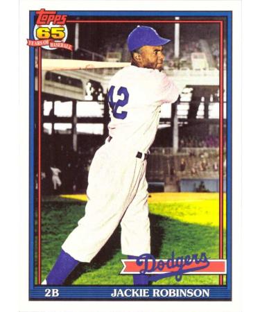Jackie Robinson 2016 Topps Archives Mint Card #201 Picturing This Brooklyn Dodgers Star in His White Jersey