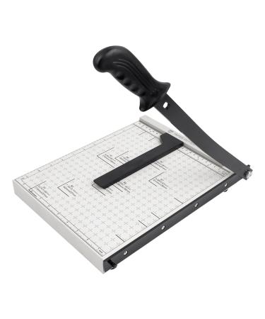 A4 Paper Cutter Stack Paper Trimmer Guillotine 12 Cutting Length with Safety Blade Lock ZEQUAN, 10-Sheet Capacity, Commercial Grade Guillotine Paper Slicer Cutter for Office Home School 12Inch