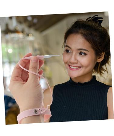 Mikinona Tweezers Silicone Bracelet Flexstrap Lash Tweezer Holder Lash Extension Tweezer Wrist Band Eyelash Tweezer Protector Lash Tweezers Quartz Stone Cuticle Remover Tweezers for Lashes - Buy Online on SooperMarket.com