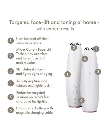 Geske SmartAppGuided Microcurrent Face-Lift Pen | 6-in-1 Anti-Aging Skincare Tool | Wrinkle Reduction & Face Lift Device | Young Radiant Skin | Starlight Technology - Buy Online on SooperMarket.com