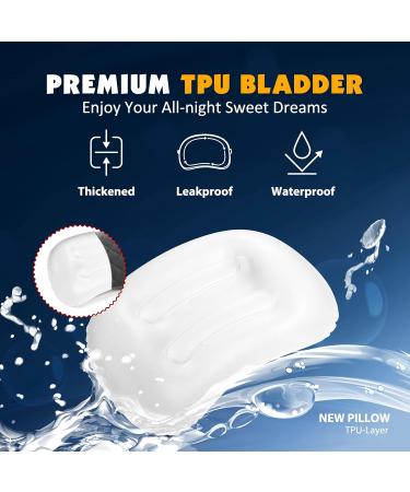 Hikenture Ultralight Camping Pillow - Inflatable & Washable, Neck & Lumbar Support, Portable Blow Up Pillow for Outdoor Travel - Grey 16.2x10.6x3.75 - Buy Online on SooperMarket.com