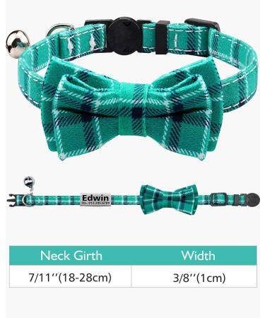 Tagme Turquoise Cat Collar with Personalized Name & Phone Number - Safe Kitten Neck Band with Bell | 1 Pack - Buy Online on SooperMarket.com